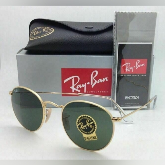 LIKE NEW RayBan Round Metal RB3447 Green G15 Lens Ray ban Sunglasses - Picture 4 of 16